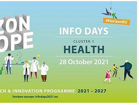 Horizon Europe 1. klaszter – Egészség – Információs online információs esemény: 2021. október 28-29. 9:30-17:00-ig